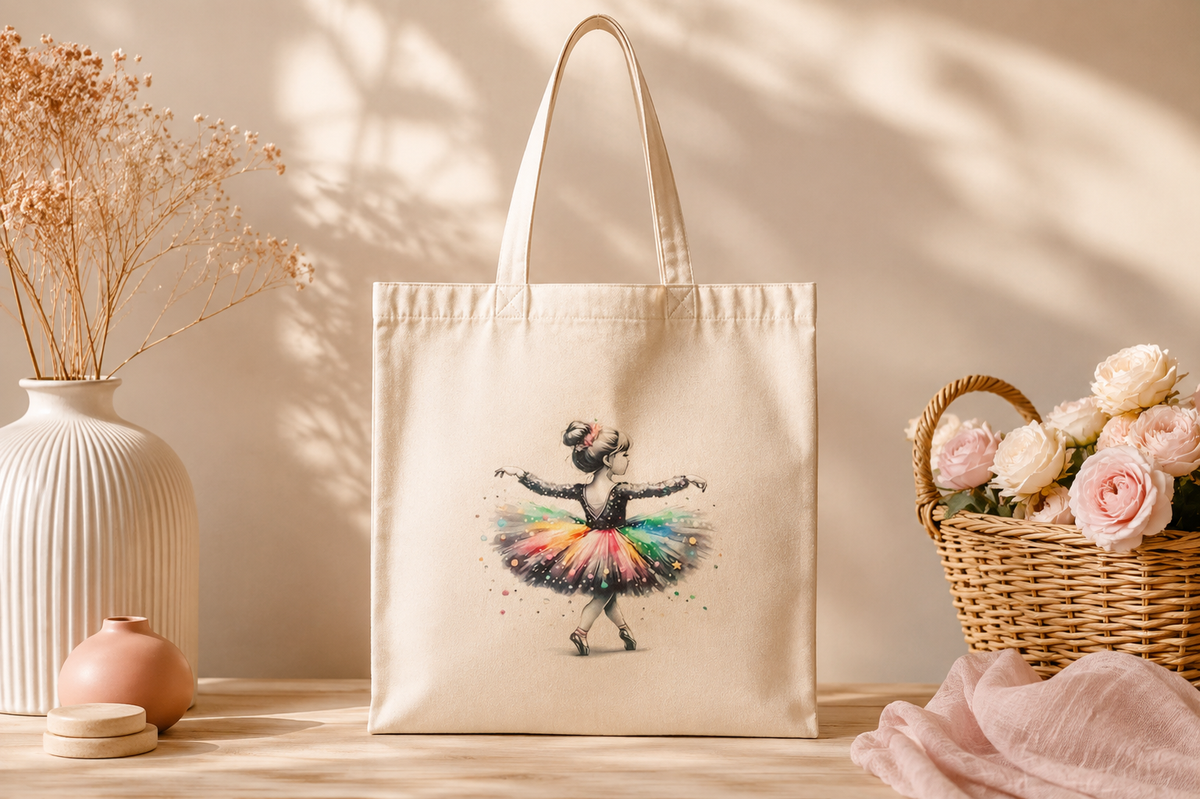 Tote Bag 35 x 30cm en coton imprimé - Koupépik