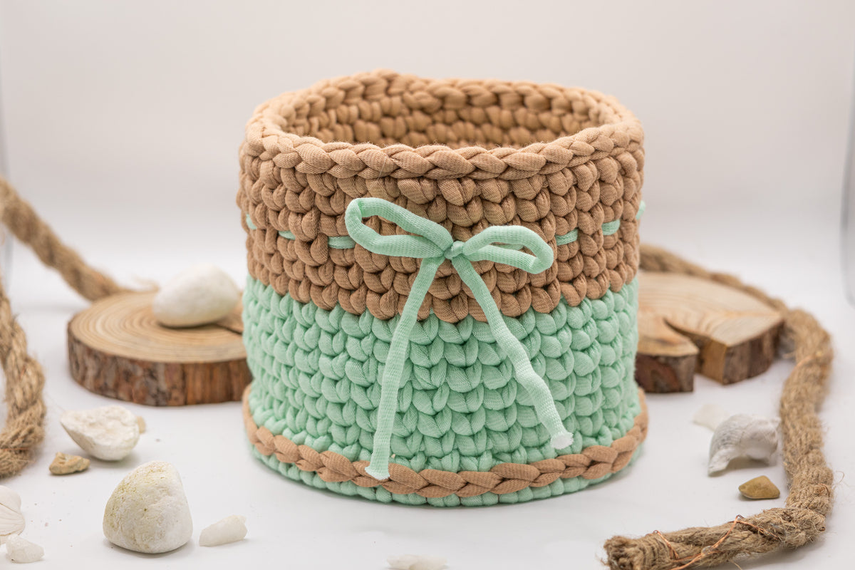 Panier de rangement crocheté - Koupépik