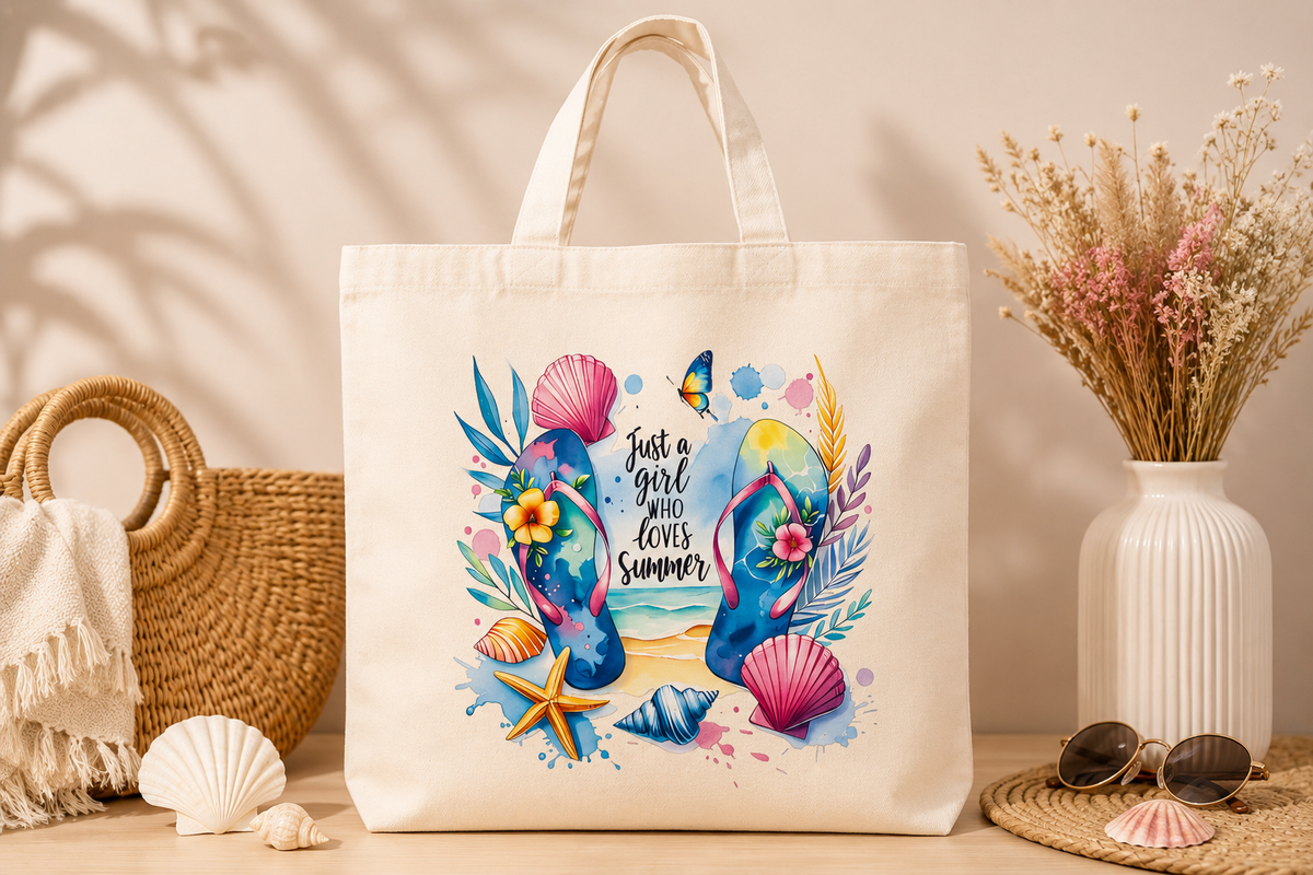 Tote Bag 39 x 33 cm en coton imprimé - Koupépik