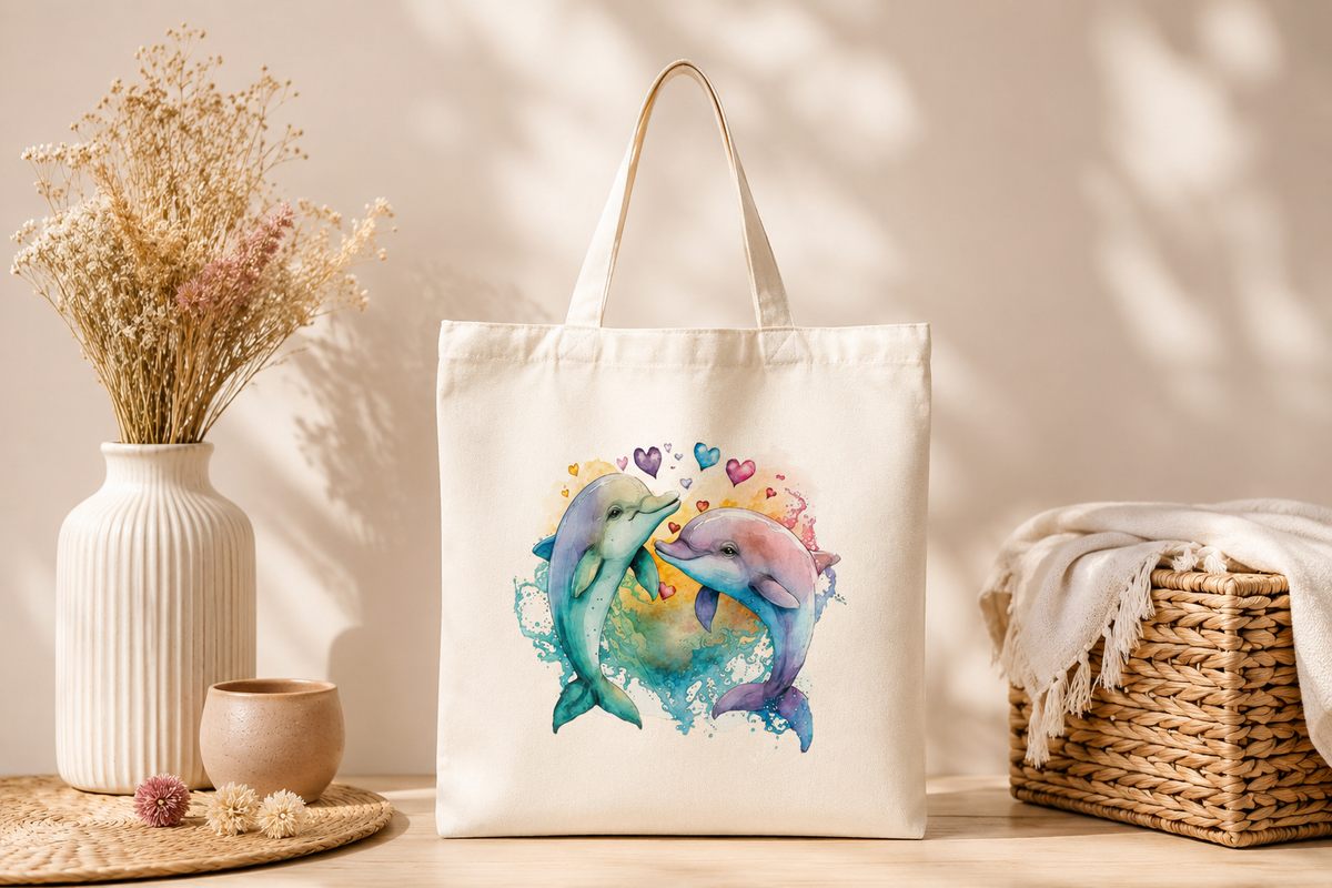 Tote Bag 39 x 33 cm en coton imprimé - Koupépik
