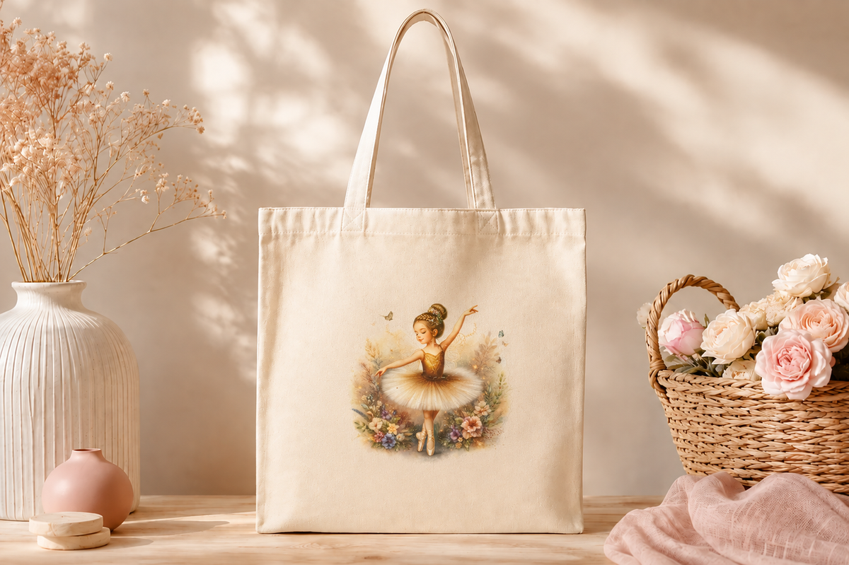 Tote Bag 35 x 30cm en coton imprimé - Koupépik