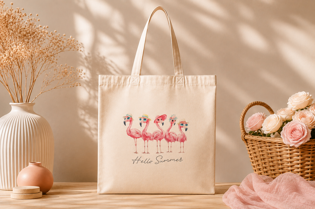 Tote Bag 39 x 33 cm en coton imprimé - Koupépik