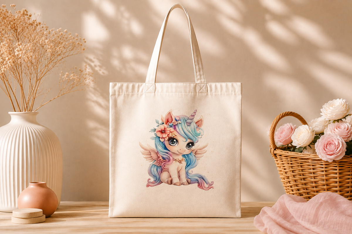 Tote Bag 35 x 30cm en coton imprimé - Koupépik