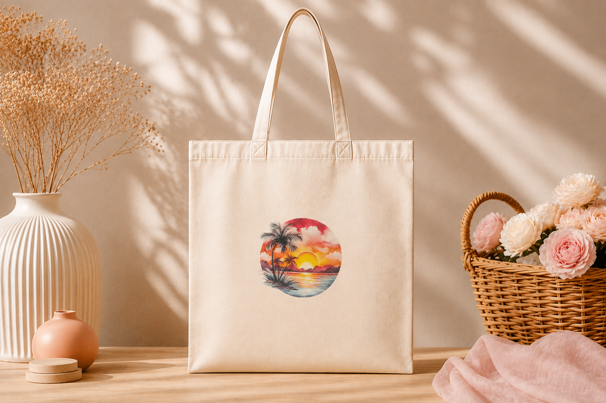 Tote Bag 39 x 33 cm en coton imprimé - Koupépik